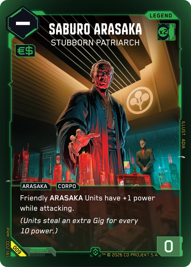 Saburo Arasaka — Stubborn Patriarch #009 Embracing Power Demo Deck