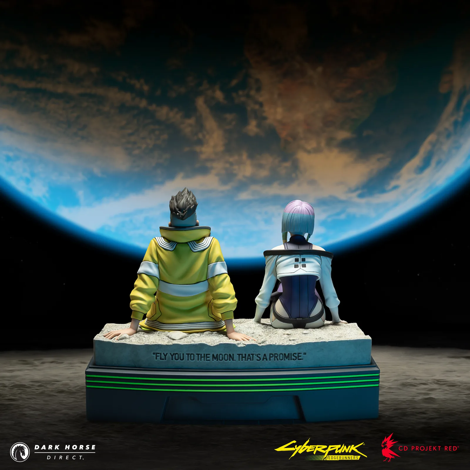 Cyberpunk: Edgerunners - David and Lucy on the Moon Premium Statue