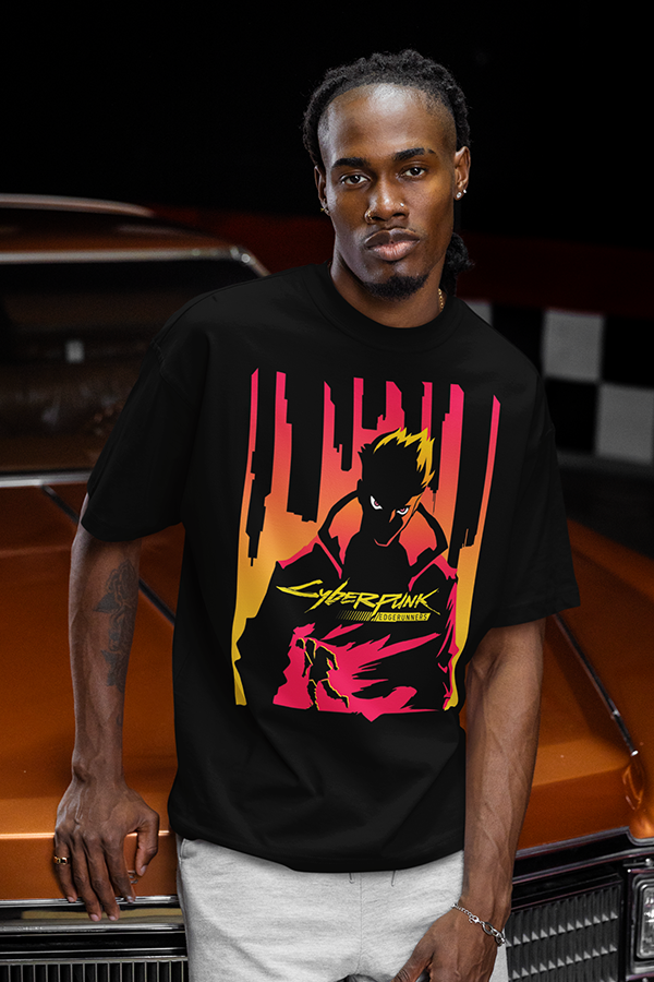 CYBERPUNK EDGERUNNERS DAVID MARTINEZ ON FIRE TEE